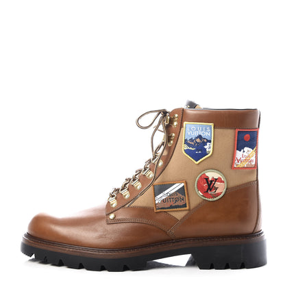 Louis Vuitton Calfskin Oberkampf Ankle Boots 10 Cognac 1 of 9