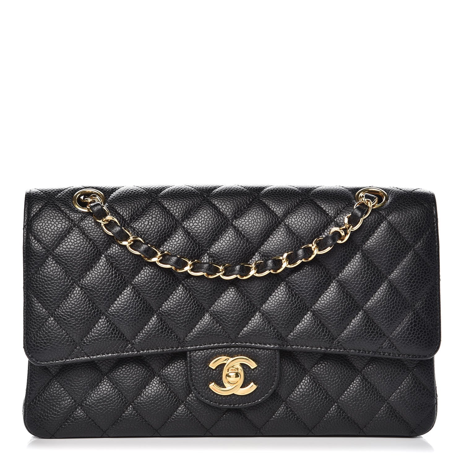 Chanel Caviar Quilted Medium Double Flap Black 1 of 10
