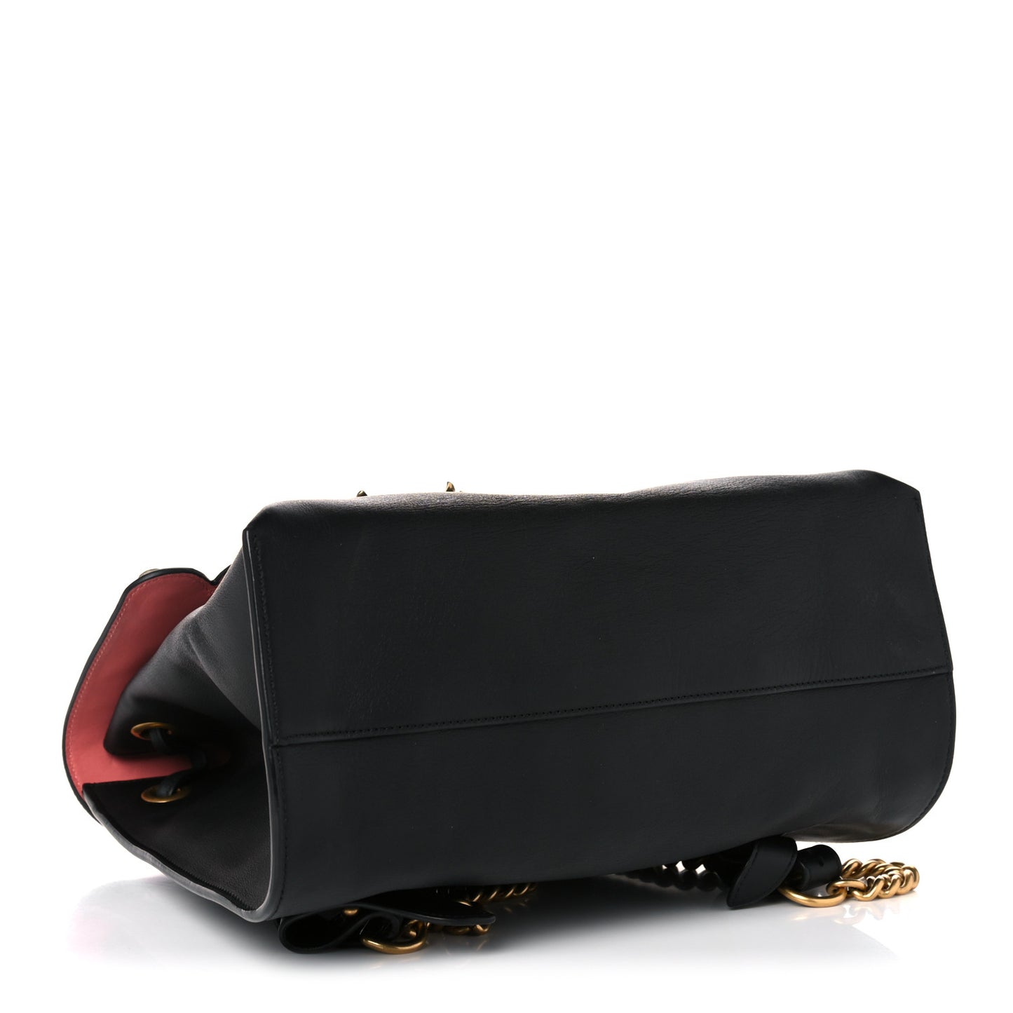 Calfskin Medium Pearly Peony Backpack Black Pink