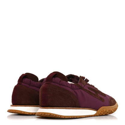 Hermes Suede Goatskin Jet Sneakers 37.5 Marron Palissandre 5 of 9