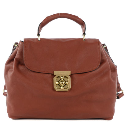 Chloe Calfskin Medium Elsie Satchel Whiskey 1 of 8