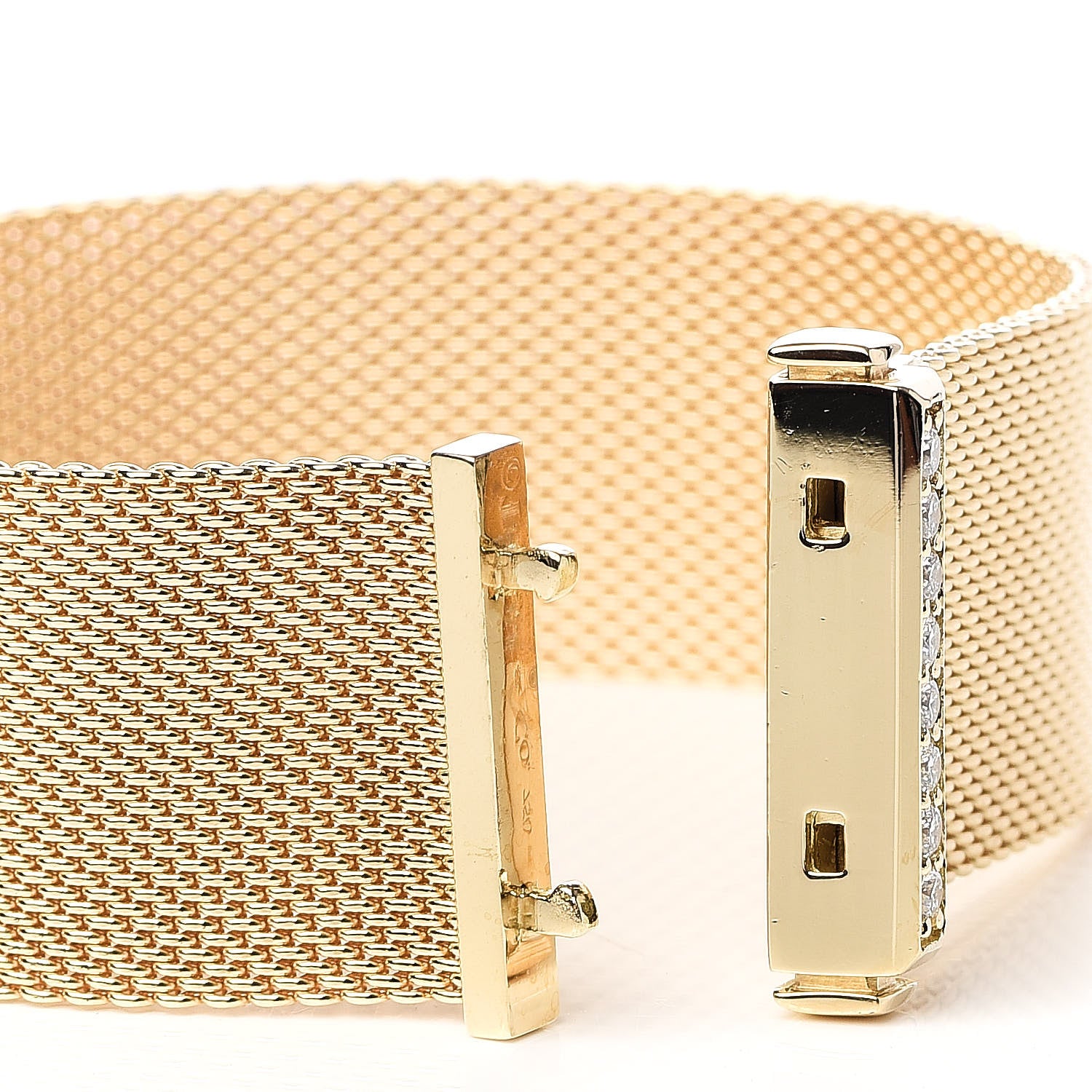 Tiffany 18K Yellow Gold Diamond Somerset Mesh Bracelet 5 of 6