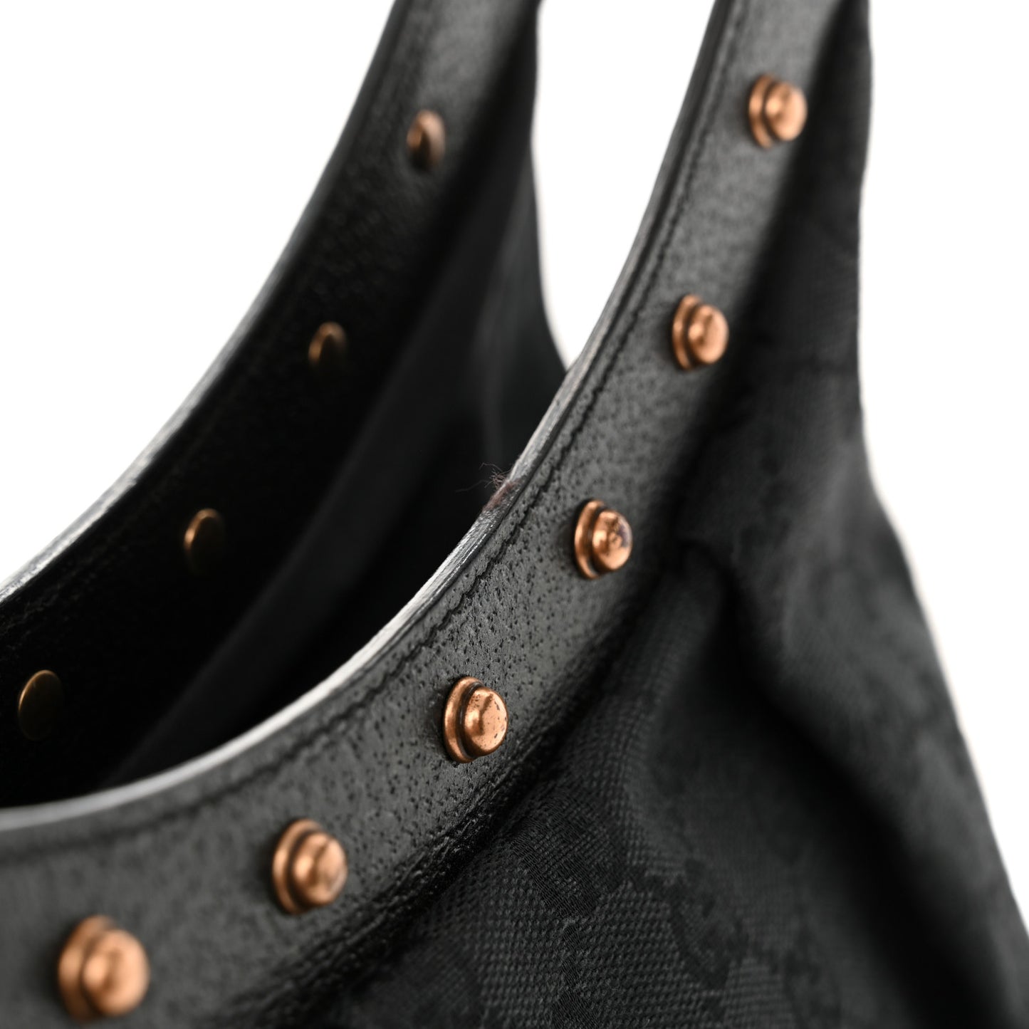 Monogram Bamboo Top Handle Shoulder Bag Black
