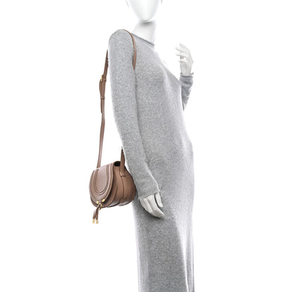 Chloe Grained Calfskin Small Marcie Saddle Bag Wood Rose 2 of 9