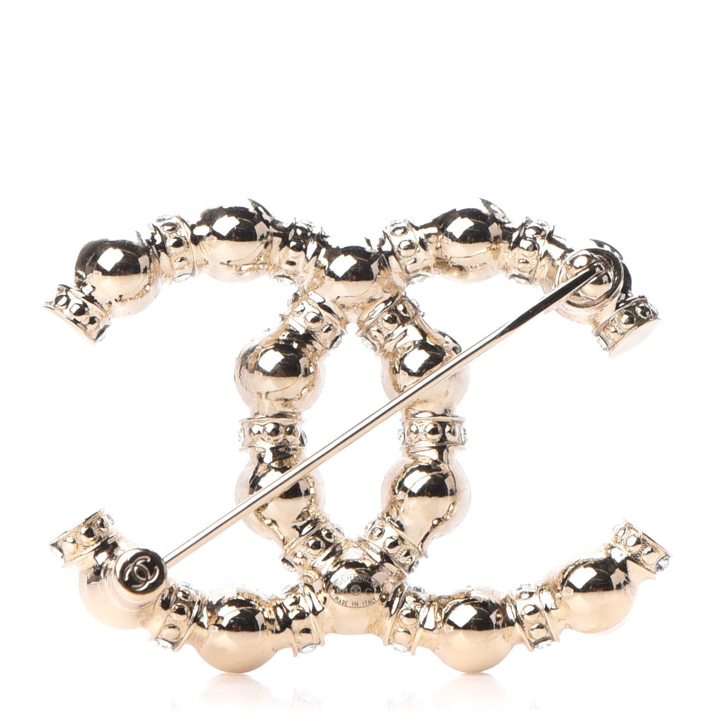 Pearl Crystal Nefertiti CC Brooch Gold