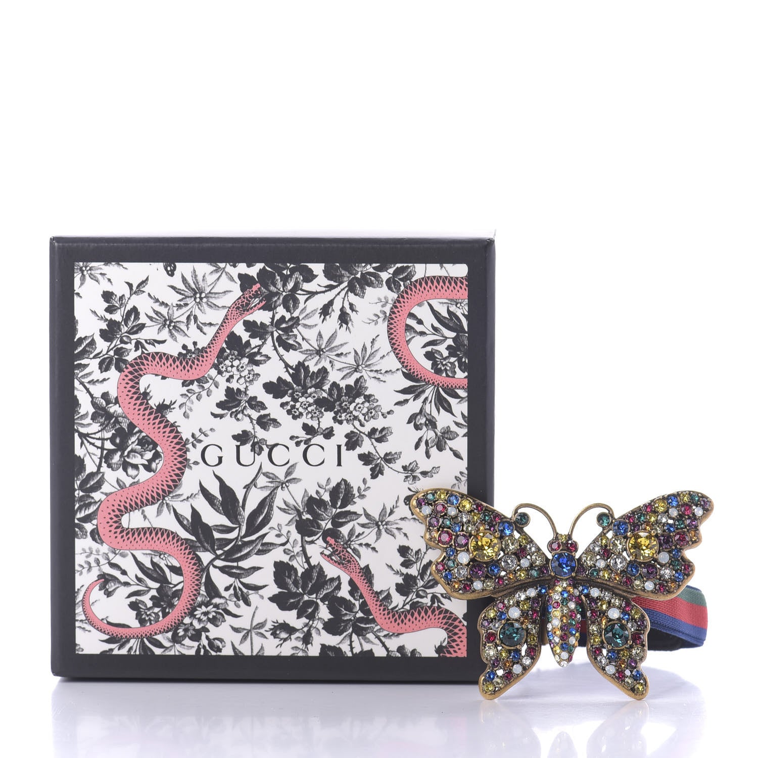 Gucci Web Crystal Butterfly Bracelet Multicolor 5 of 5