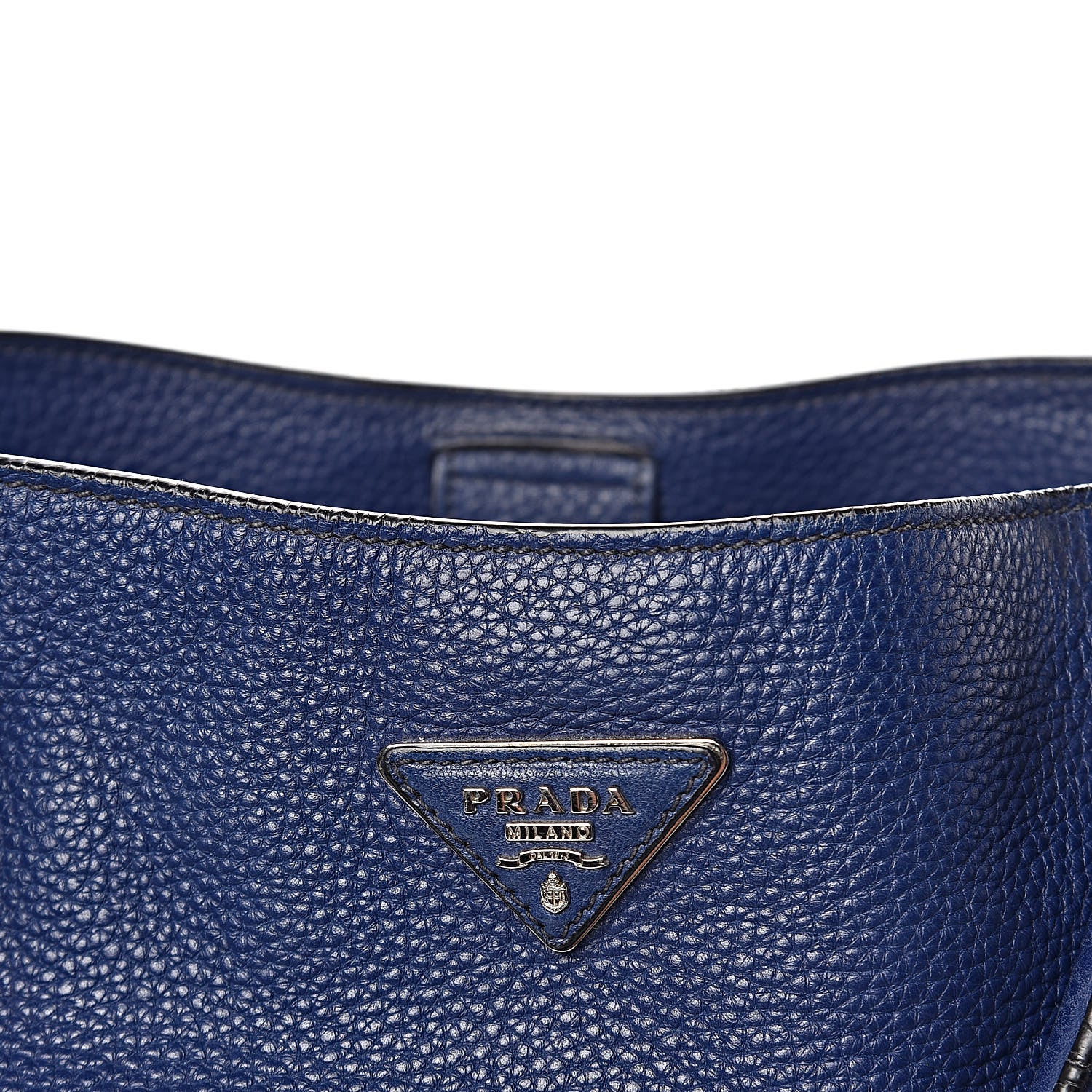 Prada Vitello Daino Side Pocket Tote Inchiostro 14 of 25