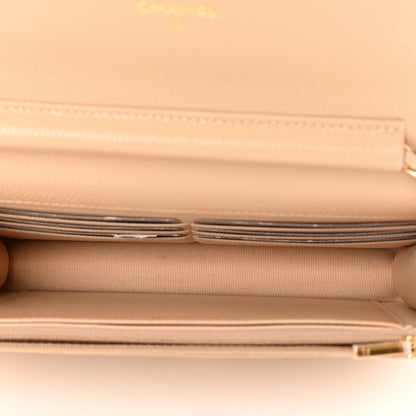 Chanel Caviar Quilted Wallet On Chain WOC Beige 5 of 14