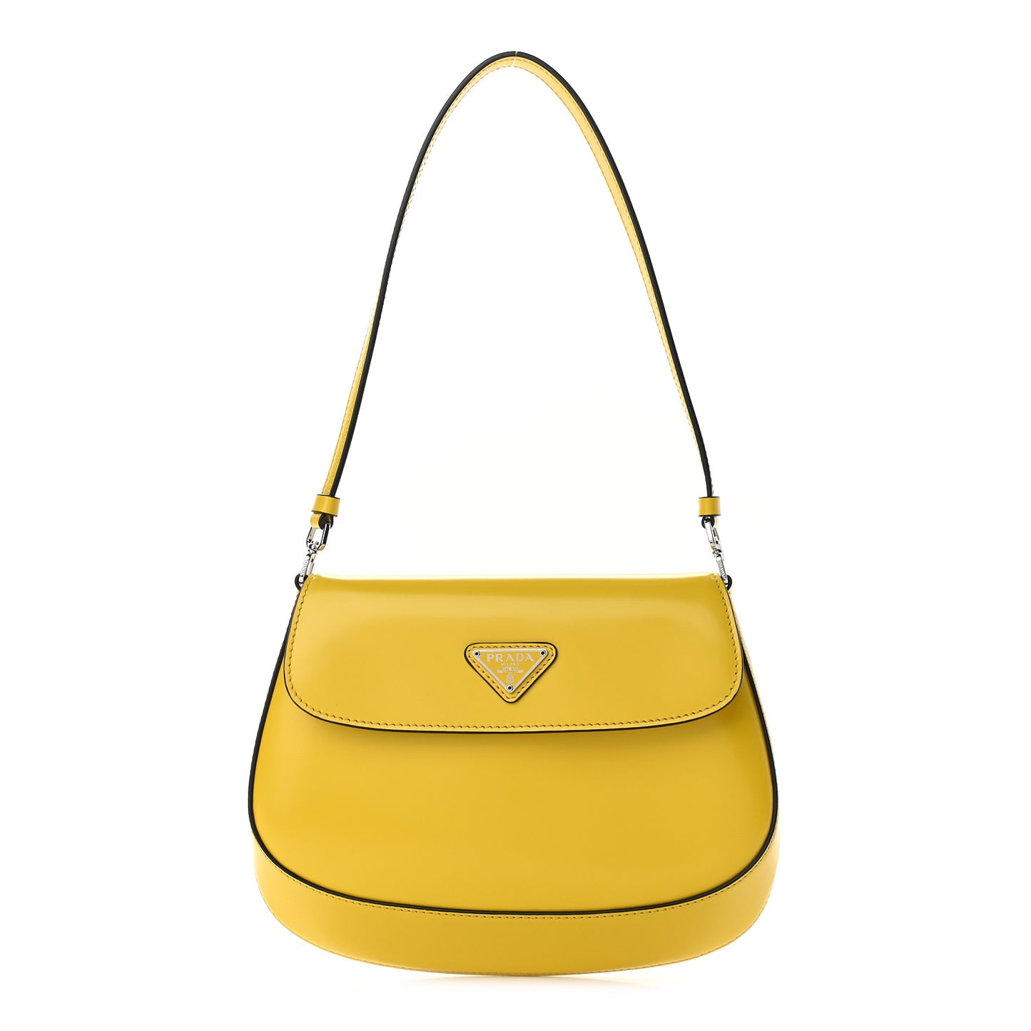 Spazzolato Cleo Flap Shoulder Bag Sole Black