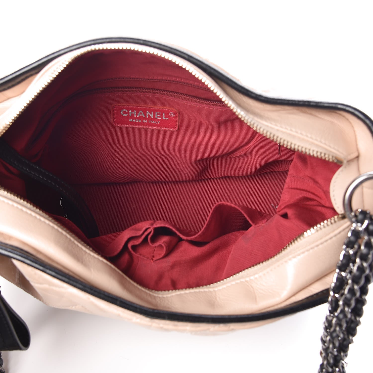 Chanel Aged Calfskin Quilted Medium Gabrielle Hobo Beige Black 5 of 10