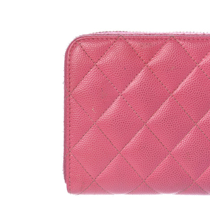 Chanel Caviar Quilted Large Gusset Zip Around Wallet Pink 8 of 10
