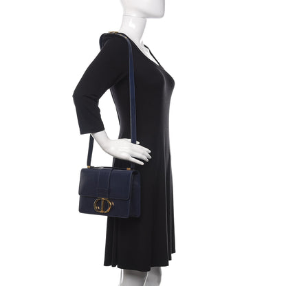 Christian Dior Smooth Calfskin 30 Montaigne Flap Bag Navy 2 of 10