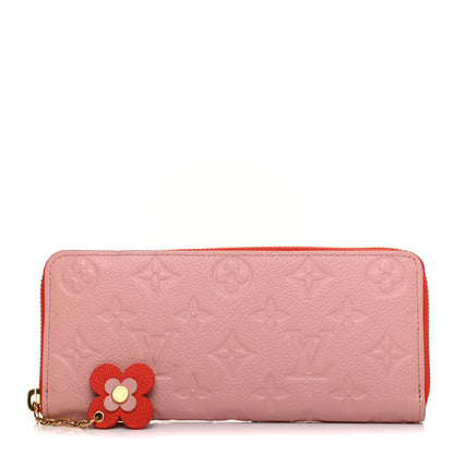 Louis Vuitton Empreinte Blooming Flowers Clemence Wallet Rose Poudre 1 of 9