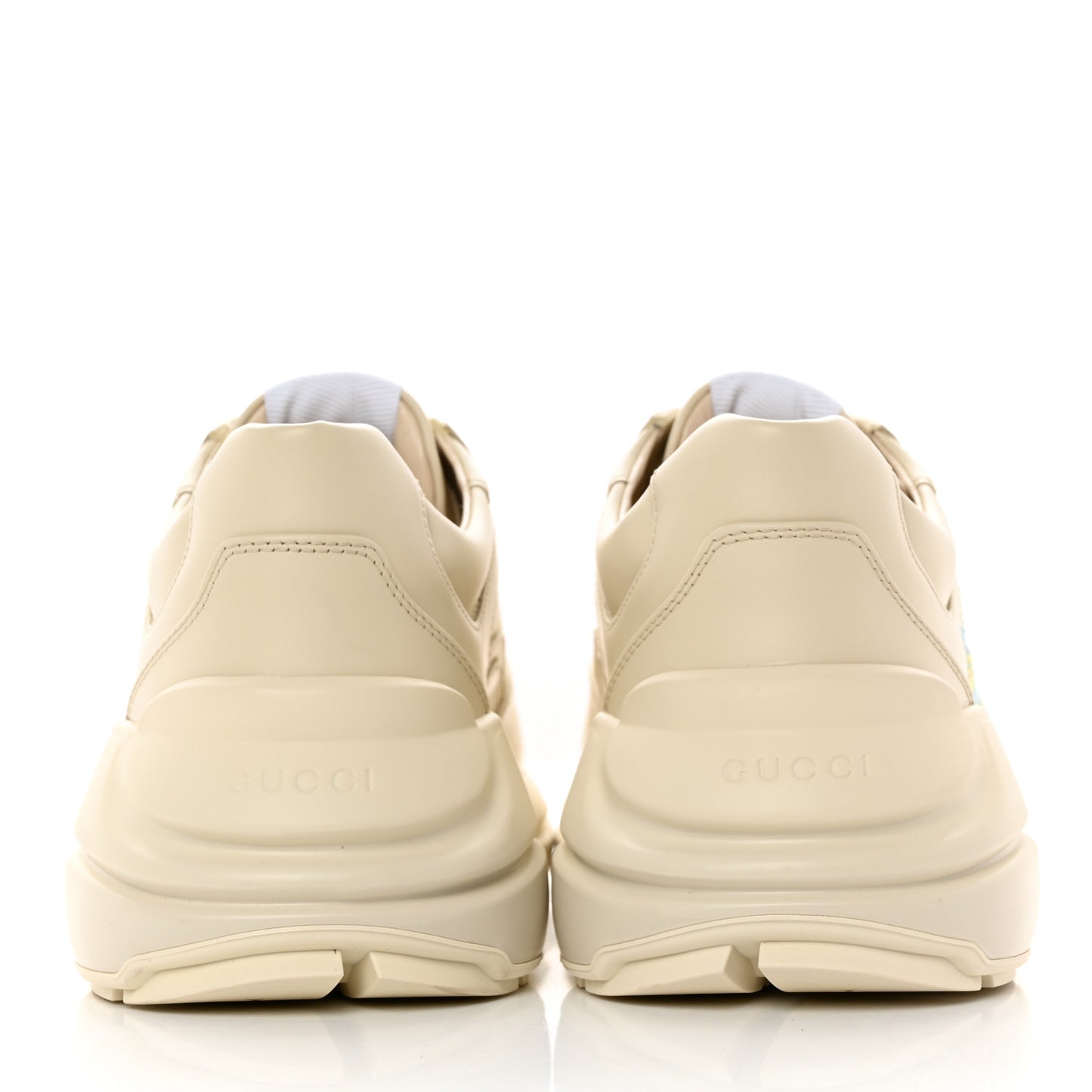 Apollo Calfskin Star Interlocking G Mens Rhyton Sneakers 8 Ivoire