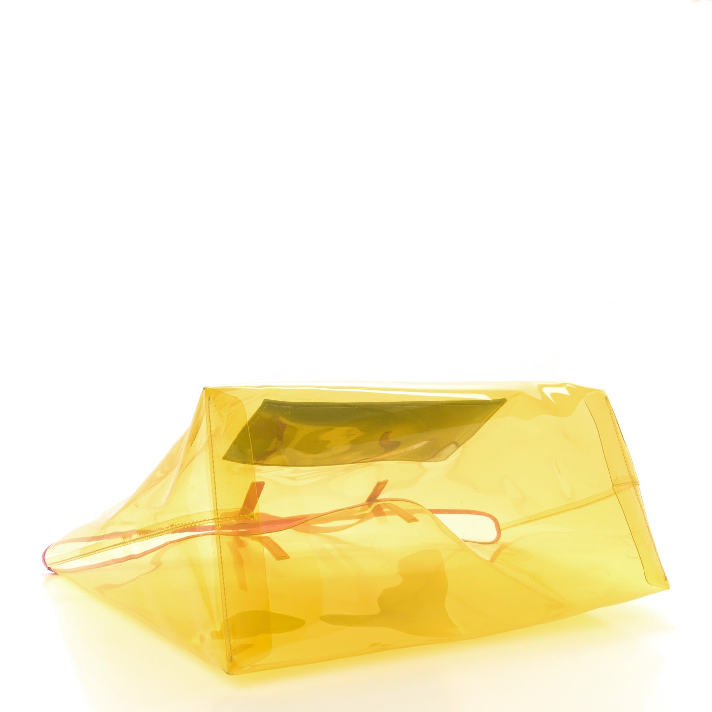 Vinyl Calfskin 90s Logo Tote Yellow