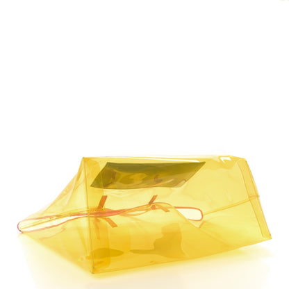 Versace Vinyl Calfskin 90s Logo Tote Yellow 5 of 11