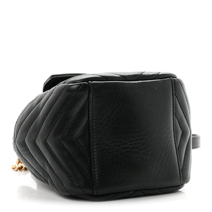 Saint Laurent Lambskin Matelasse Monogram Joe Nano Bucket Bag Black 4 of 10