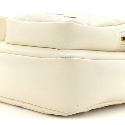 Chanel Calfskin Quilted Small Camera Case White 8 of 12