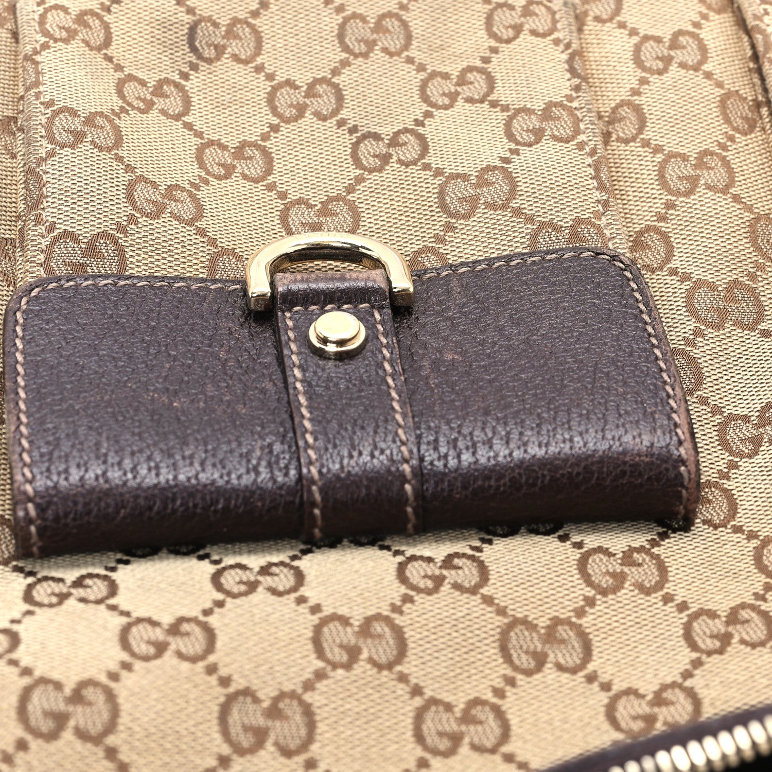 Gucci Monogram Pocket Hobo Brown 12 of 16
