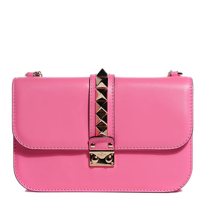 Valentino Garavani Vitello Medium Glam Lock Rockstud Flap Ninphea 1 of 7