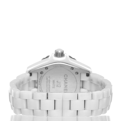 Chanel Stainless Steel Ceramic 33mm 10th Anniversary J12 Phantom Quartz Watch White 4 of 8