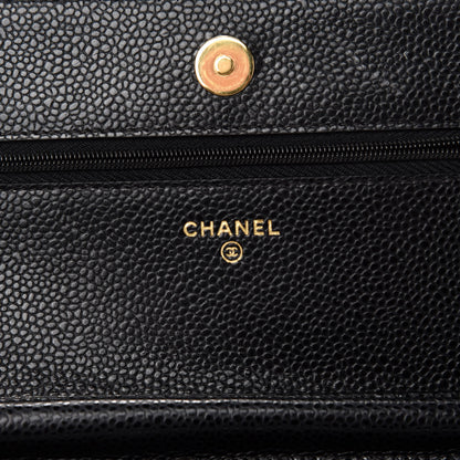 Chanel Caviar Quilted Wallet On Chain WOC Black 8 of 12