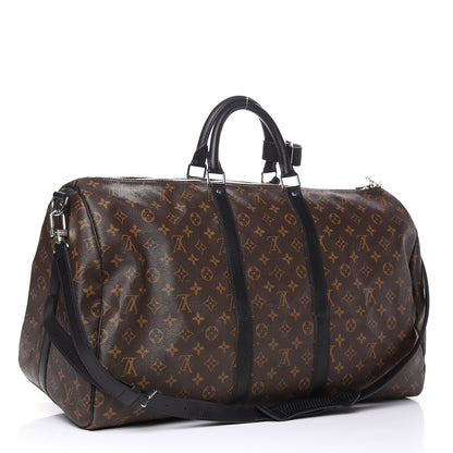 Louis Vuitton Monogram Macassar Keepall Bandouliere 55 3 of 15