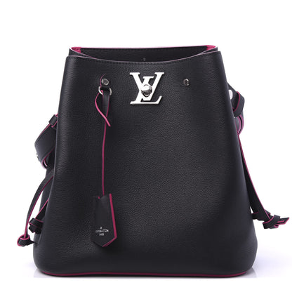 Louis Vuitton Calfskin Lockme Bucket Black 1 of 9