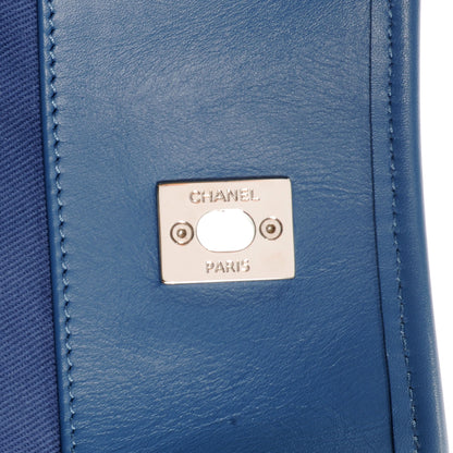 Chanel Calfskin Perforated Up In The Air Tote Dark Blue 8 of 8