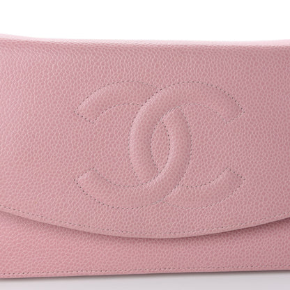 Chanel Caviar Timeless CC Wallet On Chain WOC Pink 12 of 15