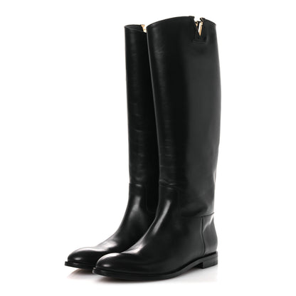 Louis Vuitton Calfskin LV Amiral High Boot 39.5 Black 4 of 12