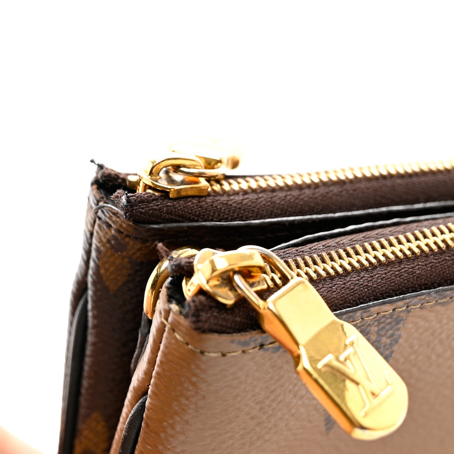 Reverse Monogram Giant Double Zip Pochette