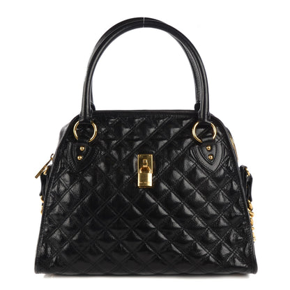 Marc Jacobs Lacquered Goatskin Quilted Class Satchel Black 1 of 7