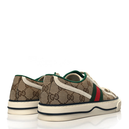 Gucci GG Monogram Web Womens 1977 Tennis Sneakers 37 Beige Ebony Mystic White 6 of 8