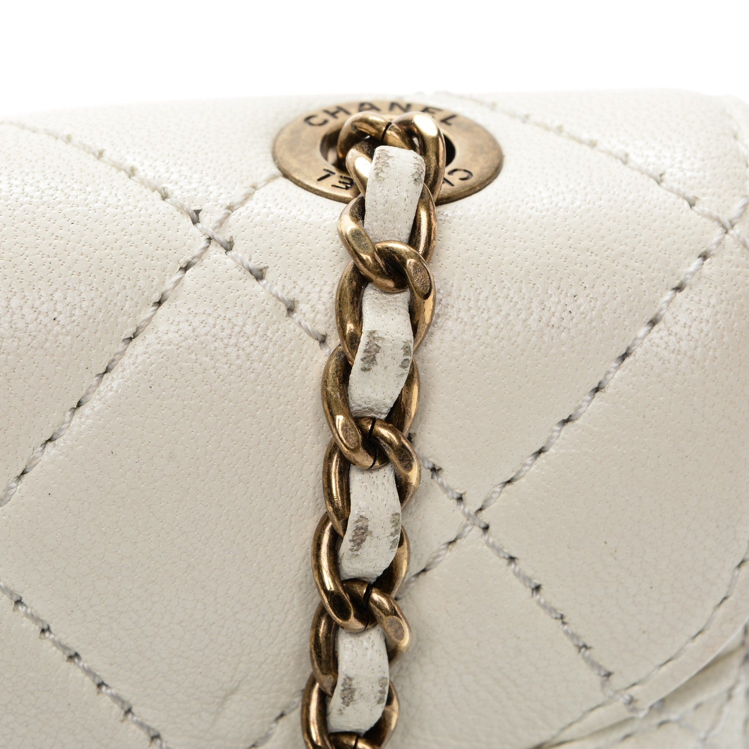Chanel Sheepskin Quilted Mini Beauty Lock Flap White 9 of 9