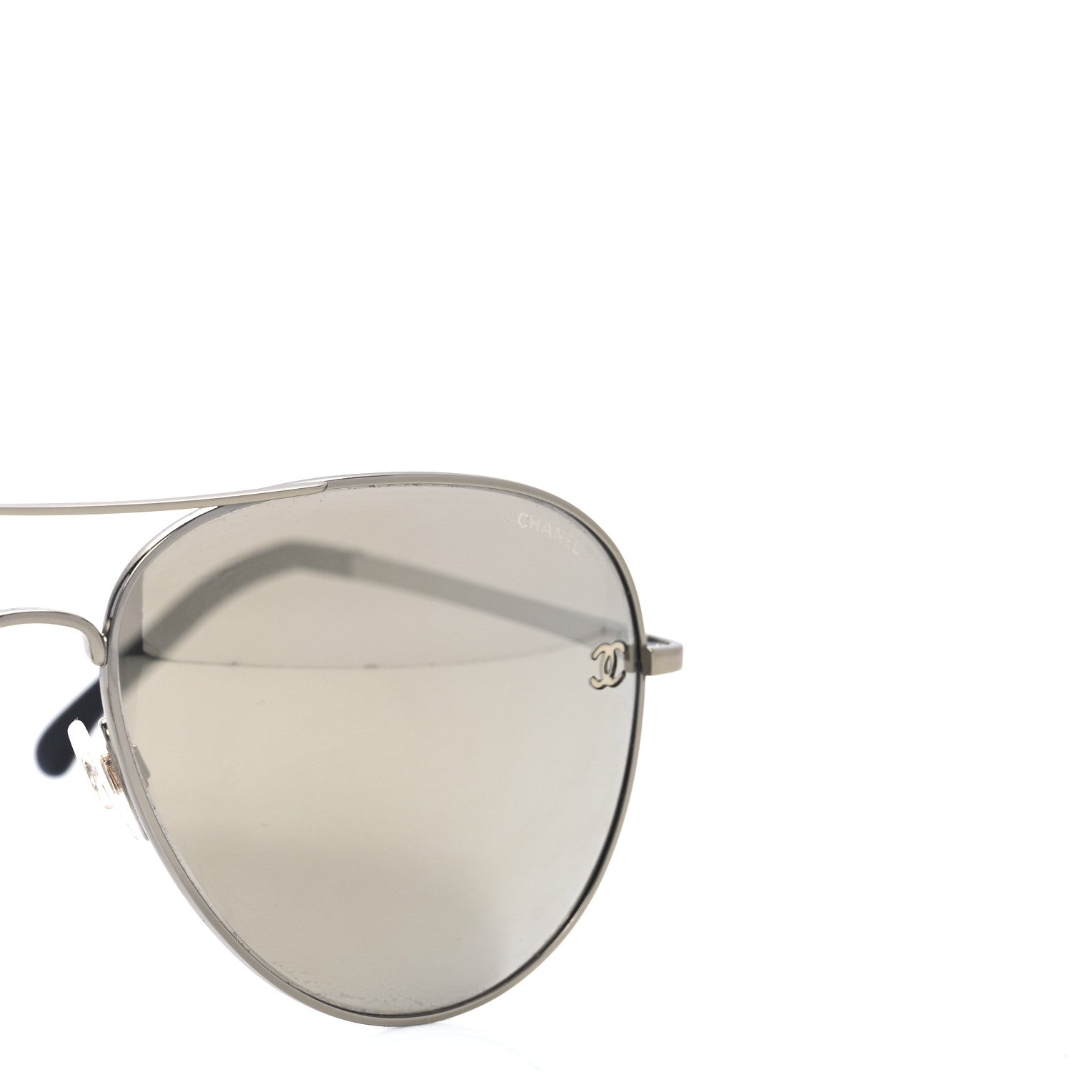 Chanel Aviator CC Sunglasses 4189-T-Q Silver 7 of 8