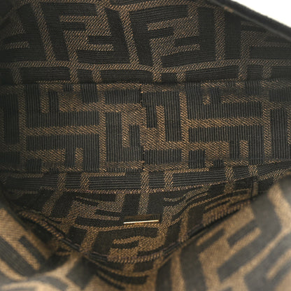 Fendi Fabric Jacquard FF 1974 Mini Baguette Tobacco Moro Black 5 of 9