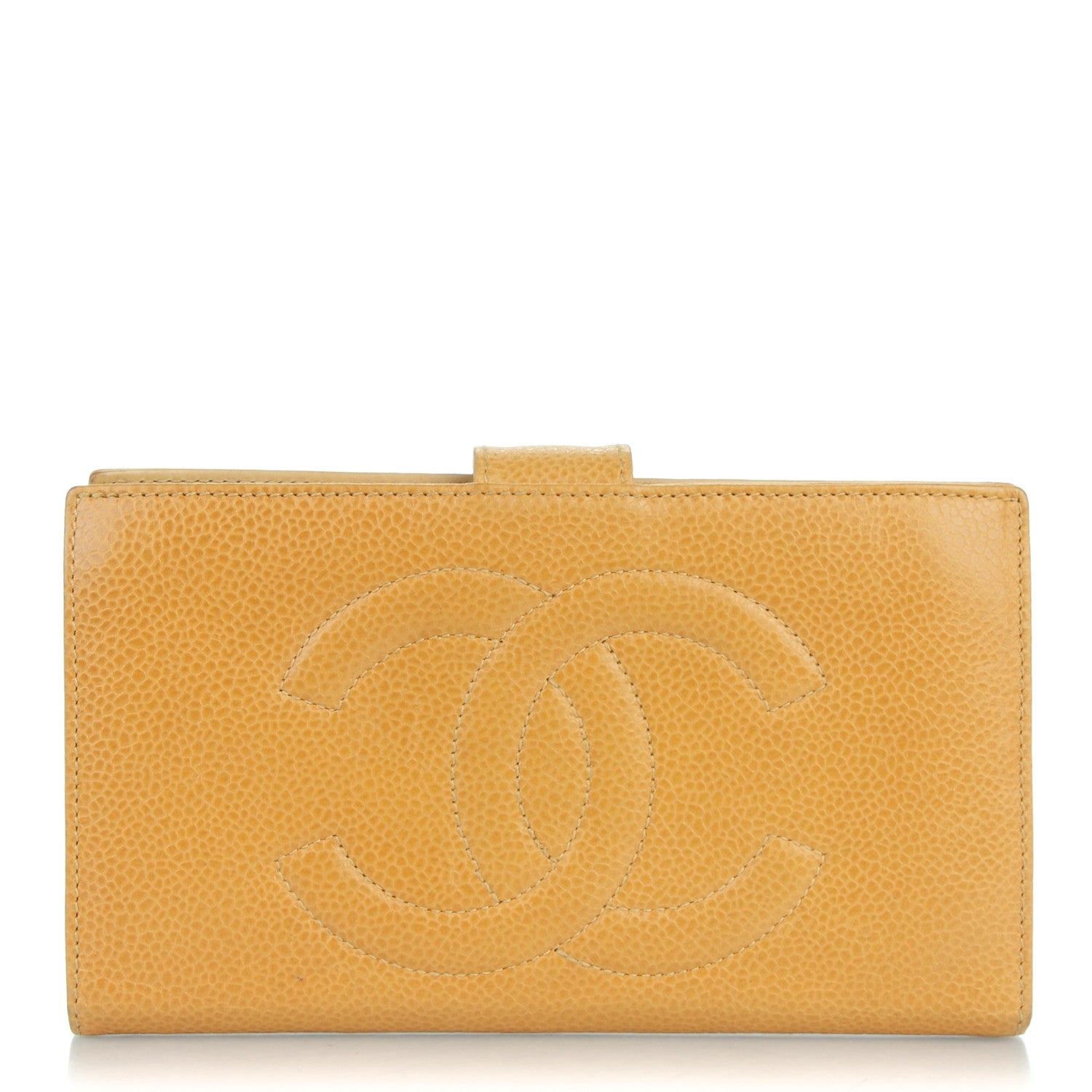 Chanel Caviar Timeless CC French Wallet Beige 1 of 7