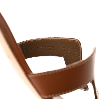 Hermes Calfskin Oasis Sandals 36 Gold 8 of 9