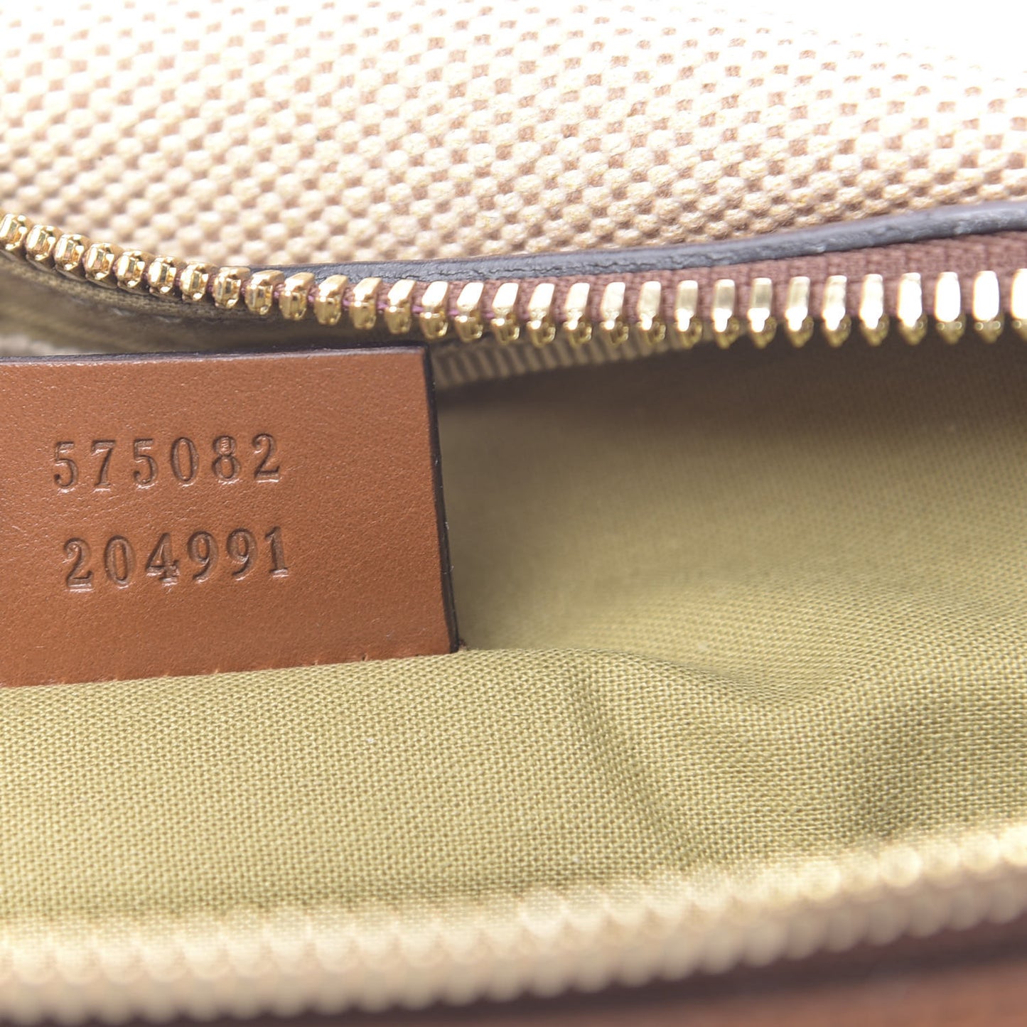 Vintage Canvas Web Belt Bag Sand Cuir