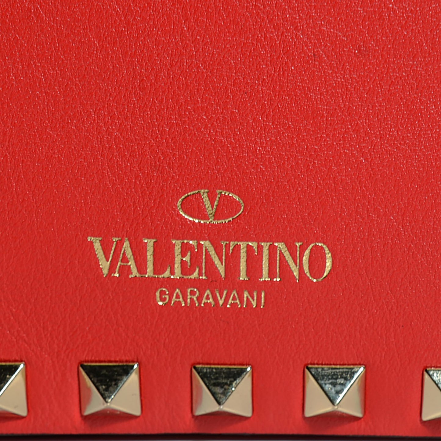 Calfskin Mini Rockstud Camera Crossbody Bag English Red