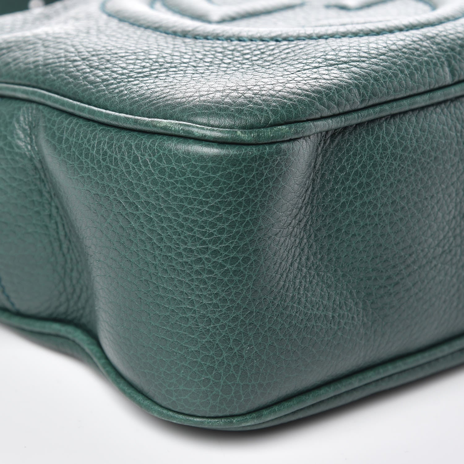 Gucci Pebbled Calfskin Small Soho Disco Bag Emerald Green 8 of 10