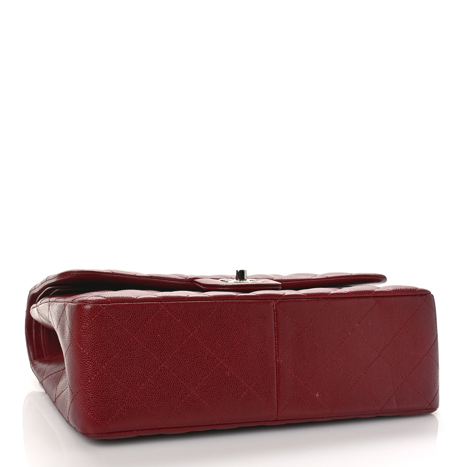 Chanel Caviar Quilted Jumbo Double Flap Burgundy 4 of 11