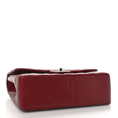 Chanel Caviar Quilted Jumbo Double Flap Burgundy 4 of 11