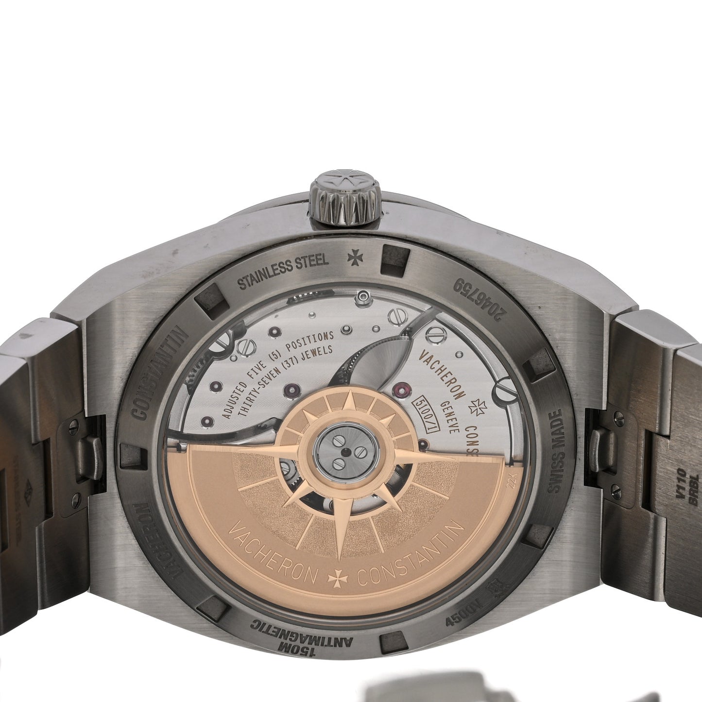 Stainless Steel 41mm Overseas Automatic Watch Black 4500V/110A-B483