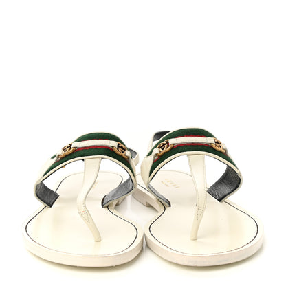 Gucci Nylon Web Lifford Jakarta Sandals 38 White 2 of 7