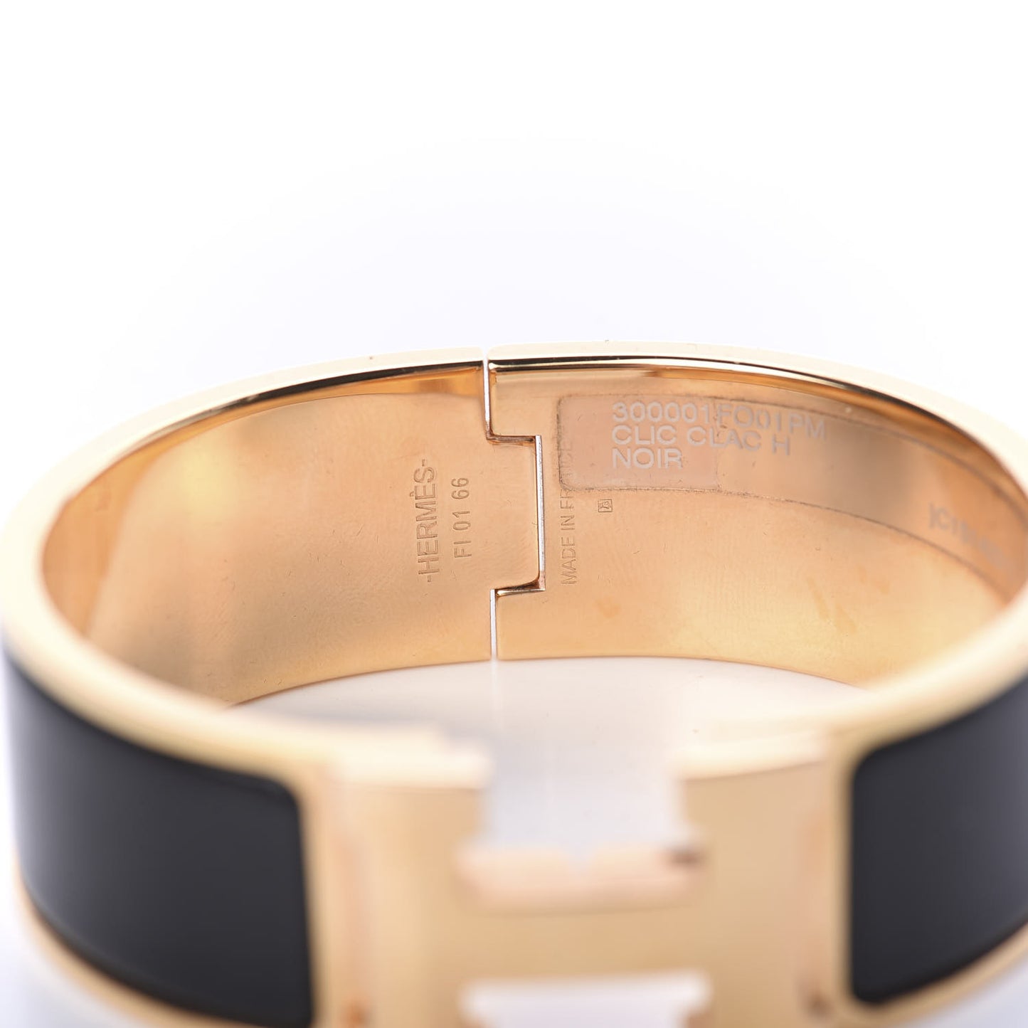 Enamel Wide Clic Clac H Bracelet PM Black