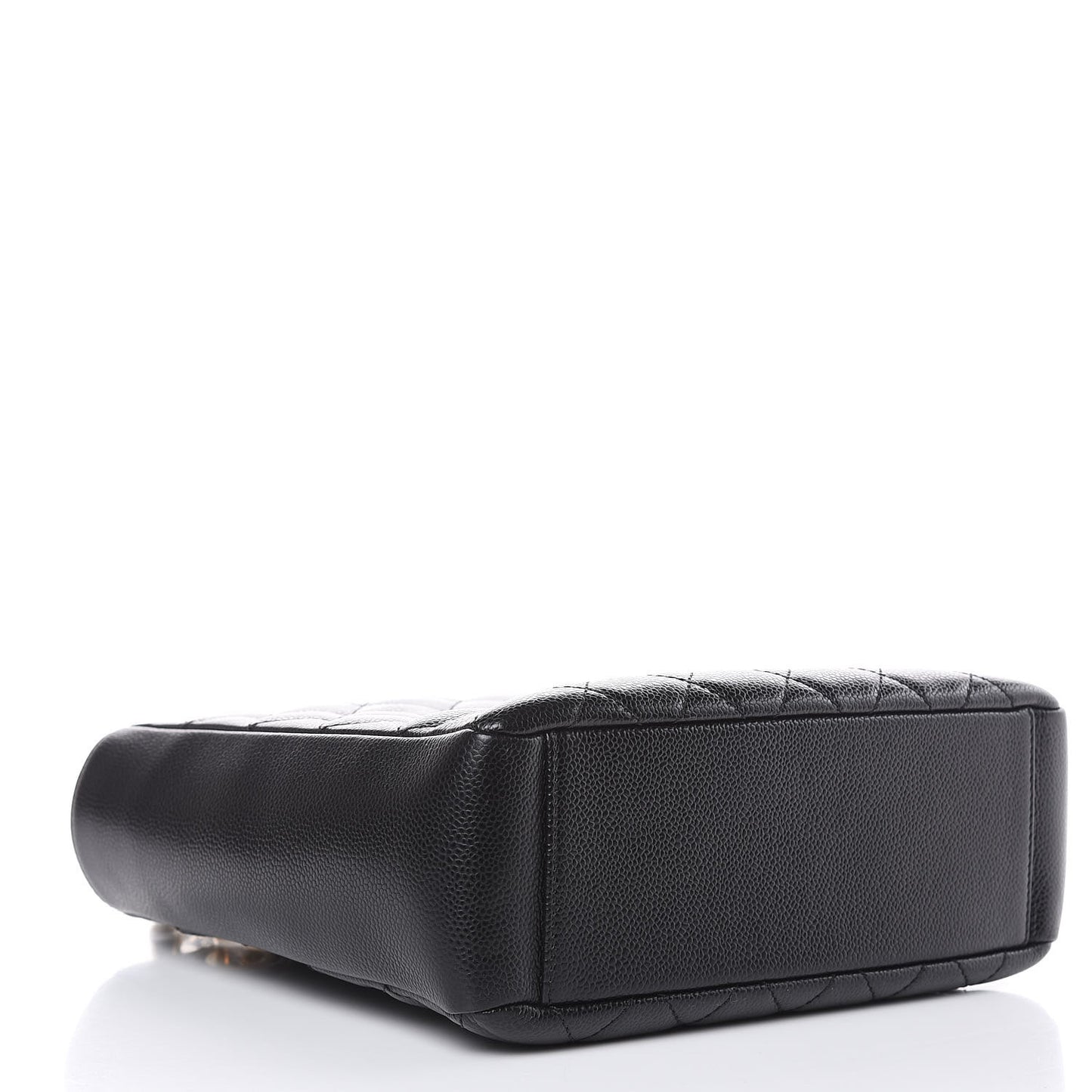 Caviar Quilted Petit Shopping Tote PST Black