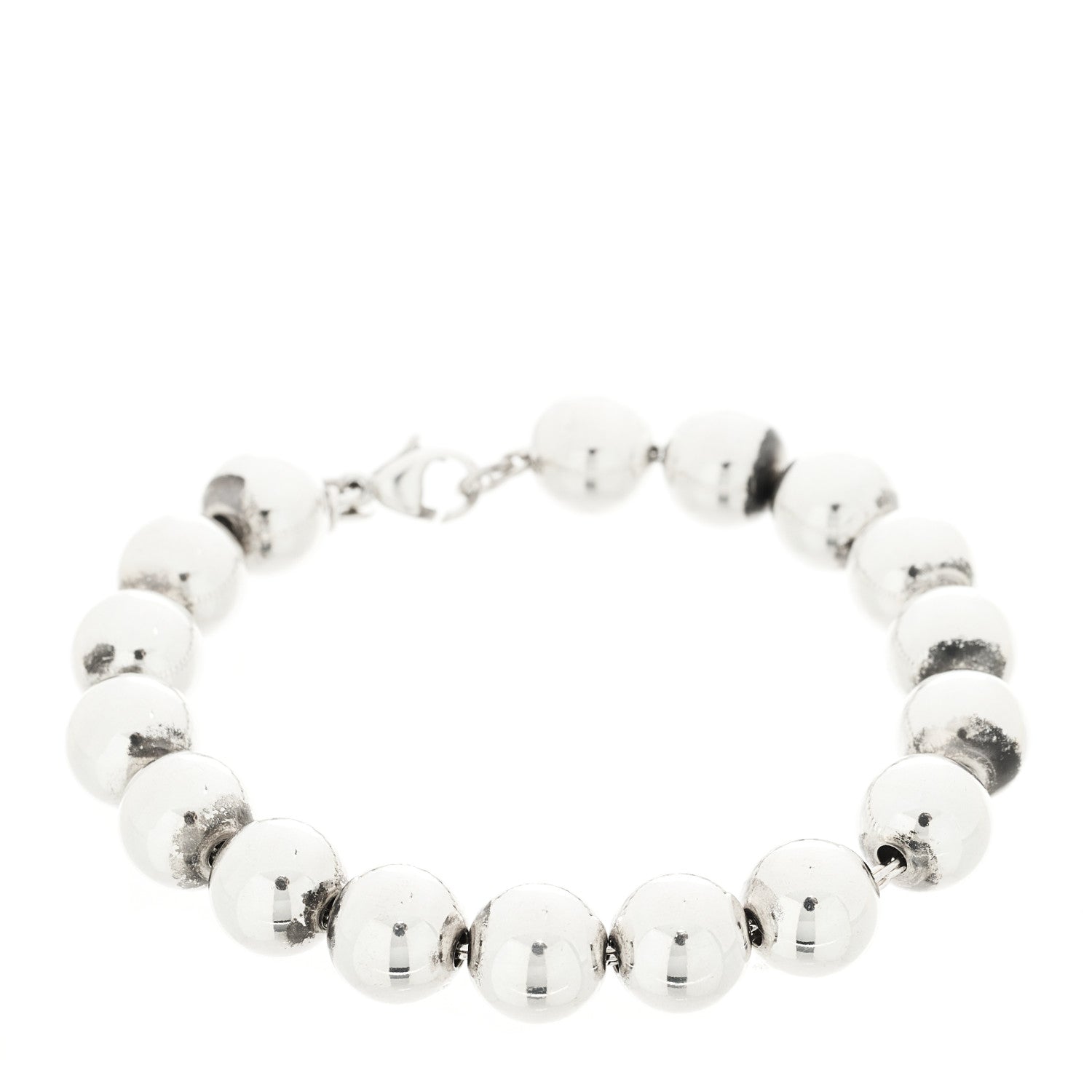 Tiffany Sterling Silver 10mm HardWear Ball Bracelet 1 of 5