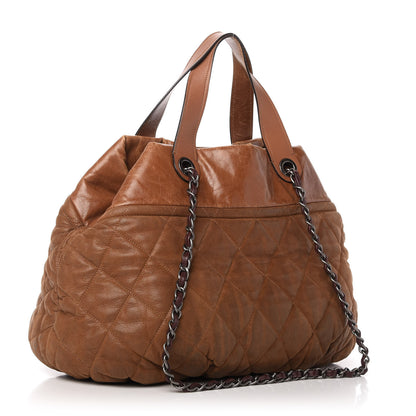 Chanel Iridescent Calfskin Large In The Mix Tote Light Brown 3 of 10